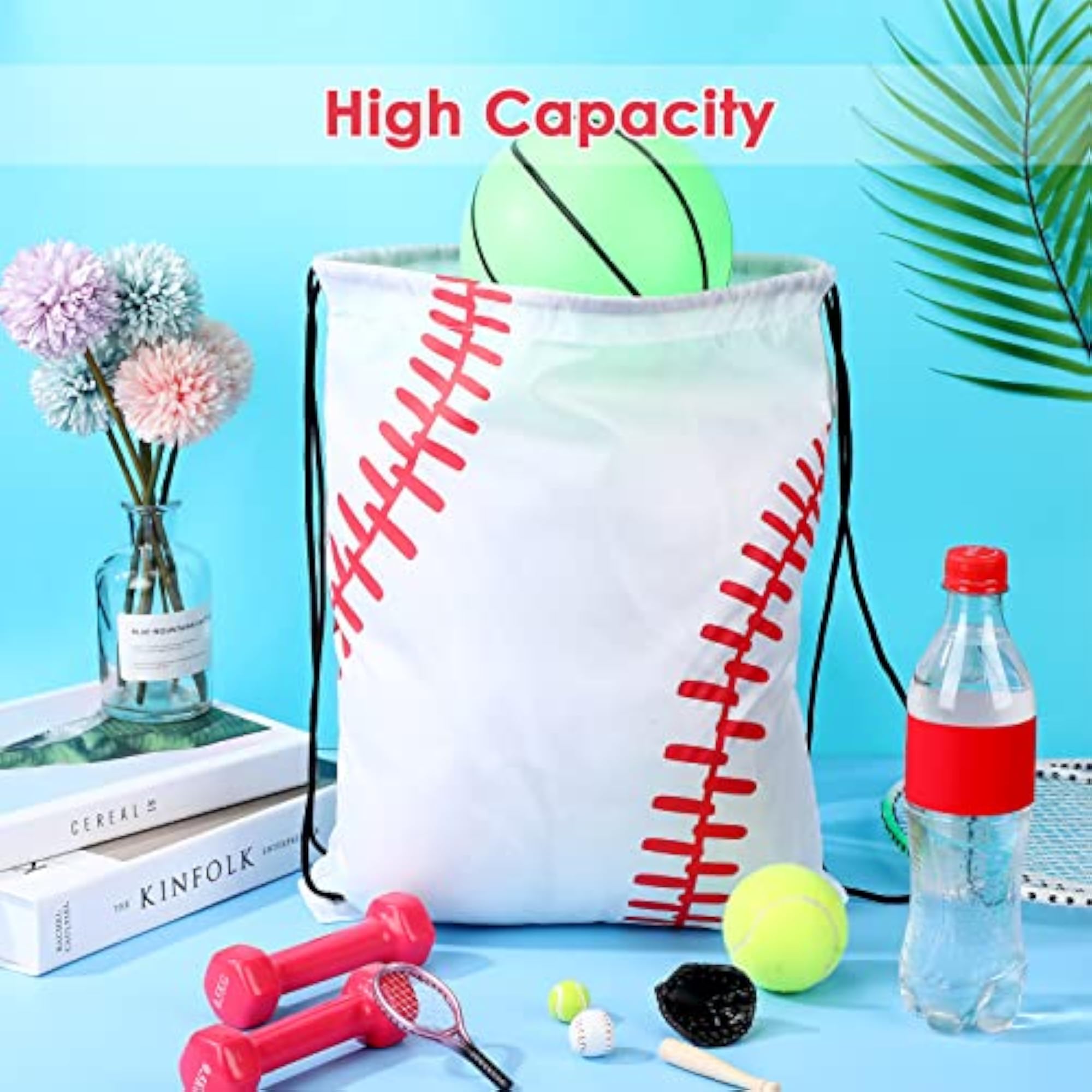 8 Pcs Sports Drawstring Bag Gift Backpack Set